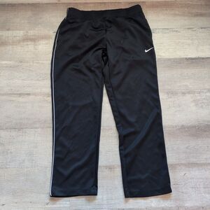 Vtg Nike Black Training Pants Mens XL White Side Stripe